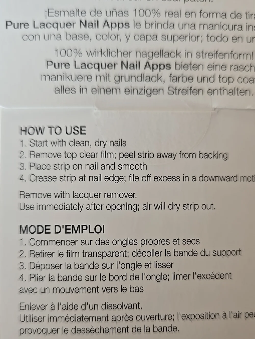 OPI Pure Lacquer Nail Apps Pink Silver Lace AP114 16 Count Wrap